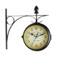thumbnail image 5 of Reloj de pared de doble cara, reloj de pared para jardín, silencioso, estilo europeo antiguo, redondo, para colgar en la pared, para cocina, dormitori, 5 of 9