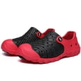 thumbnail image 4 of Garden clogs shoes slippers men's sandals Black Red, 4 of 5
