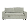 thumbnail image 6 of 3 in 1 Convertible Sleeper Sofa Bed, 78 Inch Loveseat Futon Sofa Couch, Lounge Sofa with Backrest for Living Room, Light Grey, 6 of 7