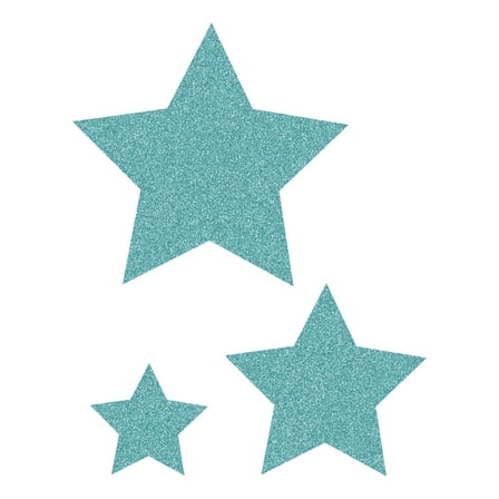 Teacher Created Resources Decorative Accents, Ice Blue Glitz Stars, Pack Of 30 Accents