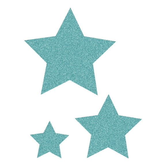Teacher Created Resources Decorative Accents, Ice Blue Glitz Stars, Pack Of 30 Accents