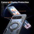 thumbnail image 3 of KOMI Magnetic Case for Google Pixel 9A with Rotatable Ring Holder [Compatible with MagSafe] Military Shockproof Kickstand Protective Case for Google Pixel 9A, Blue, 3 of 5