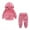 Pink, variant on Esaierr 9M-8Y Kids Toddler Velour Sweatshirt Outfits Set 2PCS with Pocket Tracksuits Set Baby Hooded Warm Workout Jogging Sets for Boys Girls