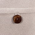 thumbnail image 2 of Jordan Manufacturing 20" x 20" Ivory Solid Square Reversible Decorative Throw Pillow with Front Button, 2 of 5