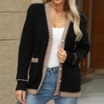 thumbnail image 5 of Women's Autumn And Winter Lazy Style Fashionable Casual Knitted Sweater Cardigan Long Sleeved Cardigan Jacket Ladies Front Open Sweater Womens Heavy Cardigans Long Sleeve Oversized Cardigan Sweaters, 5 of 8