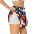 thumbnail image 2 of Bixox Women's Three Cute Christmas Gnomes pattern 2 in 1 Running Shorts - Lightweight Athletic Workout Gym Yoga Shorts Liner with Pockets - Small, 2 of 7
