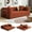 Orange, variant on 79" convertible sleeper sofa bed,5-in-1 corduroy boneless couch with side pocket and a Fixed-Shape Frame,Loveseat for Living Room,Bedroom