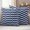 White Navy Blue, variant on Blue Brown Stripes Outdoor Waterproof Pillow Covers, Abstract Geometric Ombre Wave Stripe Decorative Square Throw Pillowcase Sofa Cushion Sham for Patio/Couch/Chair, 16"x16" 2 Pack