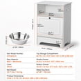 thumbnail image 4 of Elevated Pet Feeding Station with 2 Stainless Steel Bowls and Storage Cabinet,Ideal for Small Dogs,Food and Toy Organizer, 4 of 5