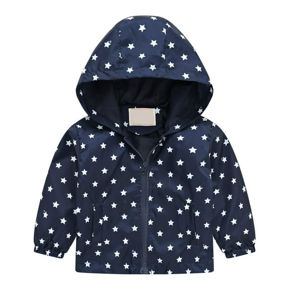 Generic Coat for Kids Trendy Winter Boys Girls Small Children Spring Fall Winter Casual Wind Printing Light Fashion Hooded Jackets for Casual Cozy Travel Jacket(12-18 Months,NY1)