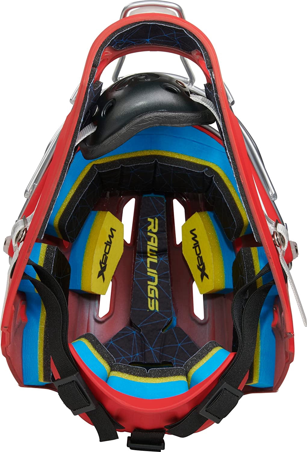 Rawlings MACH Baseball Junior Catcher's Helmet | Scarlet/White | Junior