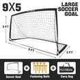 RUNBOW 9x5 ft Portable Kids Soccer Goal for Backyard Goals Adult Junior