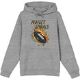 thumbnail image 4 of "Perfect Spirals" Flaming Football Adult Heather Gray Long Sleeve Hoodie-XXL, 4 of 6