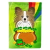 Caroline's Treasures BB1992CHF Papillon St. Patrick's Day Flag Canvas House Size , Large, multicolor