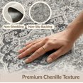 thumbnail image 6 of ODIKA 9'x12' Washable Area Rug Large Ornate Beige Faded Transitional Decorative Dining Table for Room, Basement, Office, Non-Slip Chair-Friendly, 6 of 7