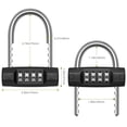 thumbnail image 4 of KeeKit Cadenas à Combinaison, Serrure Combo Réinitialisable à 4 Chiffres avec Anse Réglable, Serrure de Gym Étanche pour École, Employé, Gym & Casier de Sport, Portail, Étui, Boîte à Outils, Clôture, 4 of 15