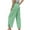 Green, variant on Rhuody Casual Pants For Women Stylish Striped Loose Fit High Waist Nine Inch Straight Leg Trousers Retro Daily Wear Blue L