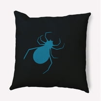 20" x 20" Simply Daisy Halloween Spiders Polyester Indoor/Outdoor Pillow, Unreal Teal Qty 1