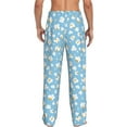 thumbnail image 3 of Goofa Blue Popcorn Printed Soft Pajama Pants for Men, Wide Leg Comfy Casual Lounge Yoga Pants-Medium, 3 of 9