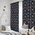 thumbnail image 5 of Blackout Kids Curtains,Dark Blue Flower Monster Cartoon Trucks Pattern Childrens Insulated Curtains Set Of 2,Bedroom Essentials,Toddler Room Decor 52"x84", 5 of 5