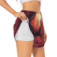 thumbnail image 1 of Balery Shark Underwater Vortex Pantalones cortos deportivos para mujer con forro y dos bolsillos, elásticos, para entrenamiento, gimnasio, yoga-Large, 1 of 7