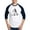 Blue/White, variant on - Skeleton Playing Hockey Facing - Cotton Baseball Jersey, 3/4 Raglan Sleeve Shirt