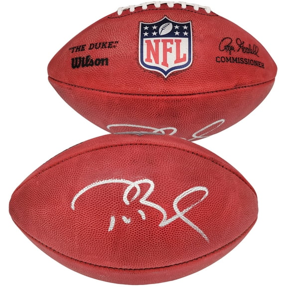Tom Brady Autographed Official NFL Leather Football New England Patriots Fanatics Holo 202346