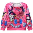 thumbnail image 3 of Teens Girls Cute Kuromi Zip Up Hoodie Jacket Long Sleeve Hoodies Sweatshirt with Pockets, 3 of 4