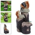 thumbnail image 2 of Fall Decor Kitchen Courtyard Statue Resin Creative Squirrel Stump Garden Animals Decoration Tree Decoration & Hangs, 2 of 9