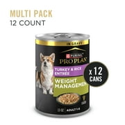 طعام الكلاب الرطب Purina Pro Plan Weight Management مع الديك الرومي والأرز في المرق، علبة 13 أونصة