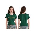 thumbnail image 3 of Michellecmm  Women T-shirt, Short Sleeve Letters Print Contrast Color Summer Tops, 3 of 9