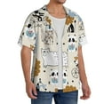 thumbnail image 2 of Kdxio Men'S Hawaiian Shirt For Men Short Sleeve Shirt Hand Drawn Animals Summer Casual Holiday Beach Button Down T-Shirts, 2 of 5