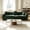 Green, variant on 90.94'' Modern Sofa Set, 3 Round Accent Pillows For Home Theater Lounge Den Guest Room