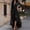 X-494Black, variant on YMNXA Womens Dress Long Sleeve V Neck Solid Color Ruffles Pleated Detail Comfortable Stylish Dresses For Party And Formal Occasions,Black,L