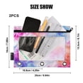 thumbnail image 4 of 2 Pack Flip Folders with Clear PVC Window Binder Pouches 3-Ring Binder Organizer for Office & Home Pink and Blue Tie-dye Pattern, 4 of 6