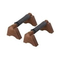 thumbnail image 3 of DimyFew 2 Pieces Wood Push up Bars Bracket Parallettes Bar for Fitness Floor Workout Coffee S, 3 of 9
