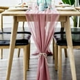 thumbnail image 4 of Gorgeous Table Runner 72cm*305cm for Wedding Party Bridal Shower Decor Birthday Party Cake Table DecorationsPink, 4 of 4