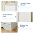 thumbnail image 3 of VECELO Double Trash Can Cabinet 20 Gallon, Pet Proof Wood Kitchen Tilt Out Garbage Can, White, 3 of 10