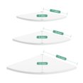 thumbnail image 4 of Ccdes 3Pcs Floating Corner Shelf Wall-Mounted Storage Rack Bookshelves Home Furniture Office Decor, Floating Corner Shelf, Corner Wall Shelf, 4 of 8