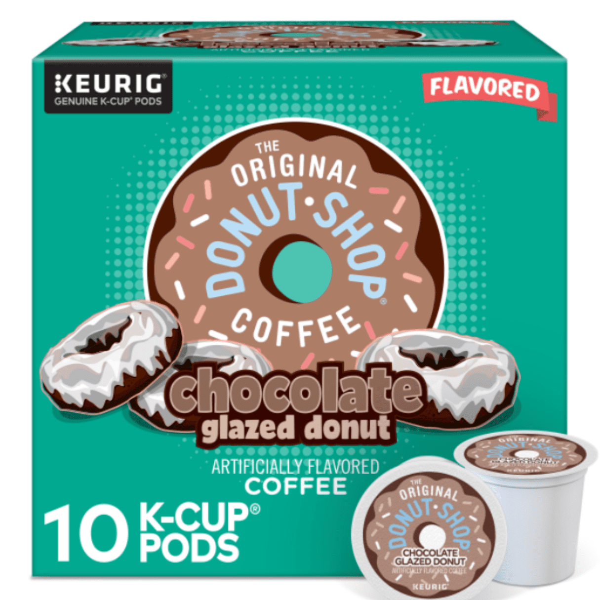 The Original Donut Shop Coffee Chocolate Glazed Donut Keurig Single-Serve K-Cup Pods, Medium Roast Coffee, 10 Count