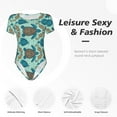 thumbnail image 6 of Fotbe Turtles And Seahorses Women's Crew Neck Short Sleeves Bodysuit Tops Round Neck Slim Sleeveless Soft Comfortable Basic-Medium, 6 of 9