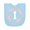 AE-Light Blue, variant on Inktastic 1st Birthday Rose Flower Wreath Girls Newborn Bib