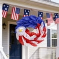 thumbnail image 6 of Patriotic Bald Eagle Mesh Wreath, Decorative Front Door Hanging Ornament for 4th Of July, Independence Day Festivals, for Porch/Window/Wall/Home Indoor Outdoor Holiday Decorative Wreath, 16*16in,, 6 of 6