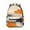 Orange and Grey, variant on Blue Floral Pattern Backpack for School,Cute School Bag,Schoolbag with Adjustable Shoulder Straps & Padded Back,15.3"x11"x7.1".