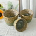 thumbnail image 6 of DAMAI Straw Weaving Flower Plant Basket,Decorative Straw Woven Flower Basket Indoor Plant Holder for Home Compact Design for Room Office for Dried Flowers, 6 of 7