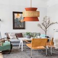 thumbnail image 7 of Arturesthome Pendant Lightings Orange Fabric for Kitchen Island Home Decor 1 Lights-19.68"*14.96", 7 of 7