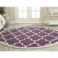 thumbnail image 2 of SAFAVIEH Chatham Gavin Geometric Wool Area Rug, Purple/Ivory, 8' x 10', 2 of 10