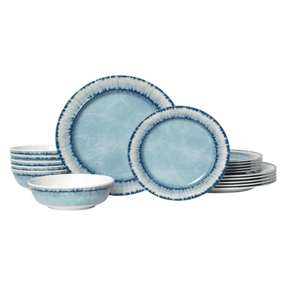 Pcs Dinner Dishes Set, Lightweight Unbreakable for Indoor and Outdoor Use, , Dishwasher , Light Blue