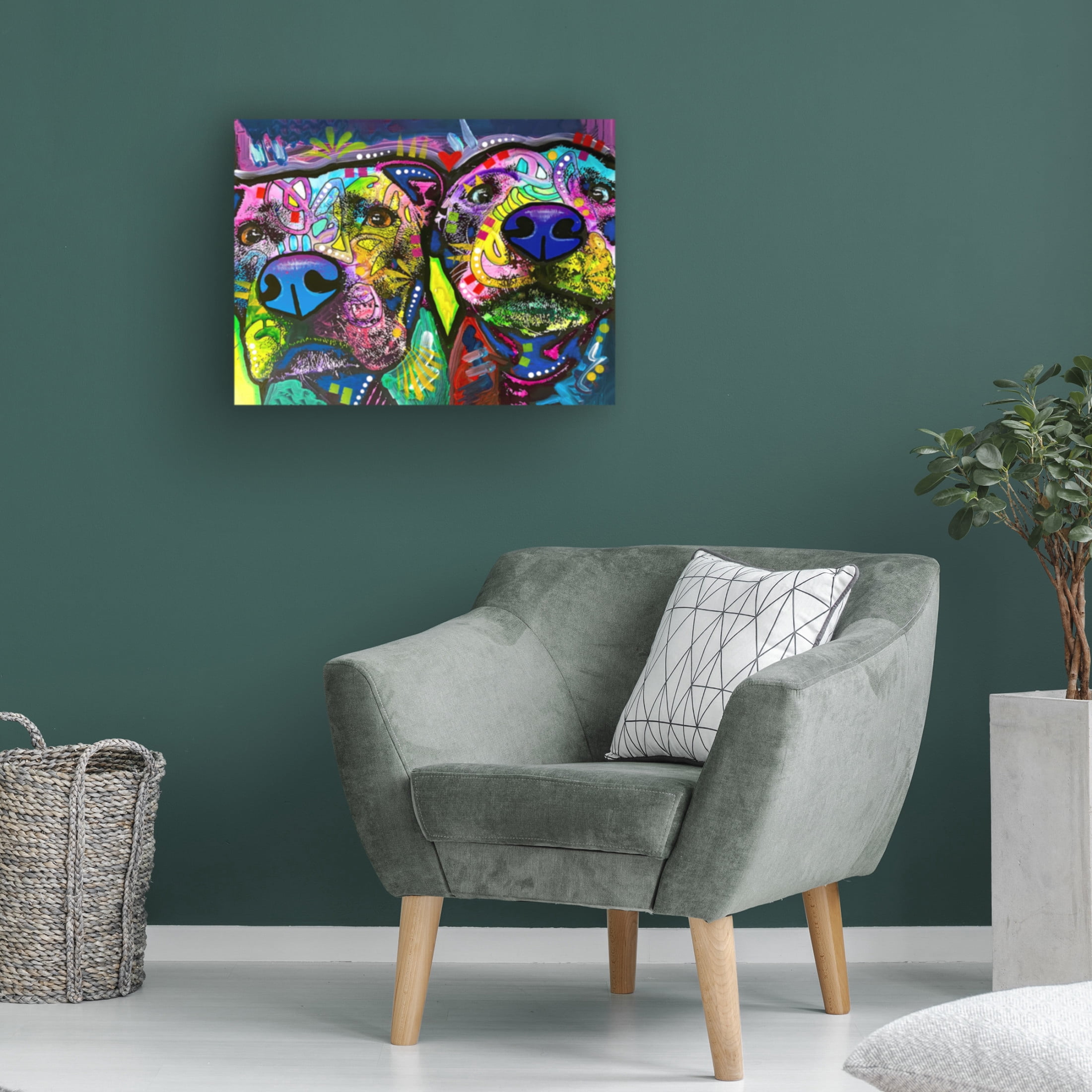 Canvas Wall Art - Dean Russo 'Double Trouble' Wall Art for Living Room, Bedroom, or Office Décor by Trademark Fine Art - 47 x 35 Inches
