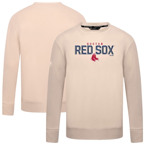 Men's Levelwear  Khaki Boston Red Sox Mandate Carve Tri-Blend Sweatshirt
